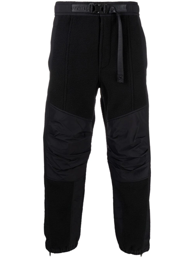 Alexander Wang Logo-waistband Panelled Track Trousers In Black