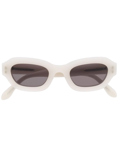 Isabel Marant Eyewear Round Frame Sunglasses In White