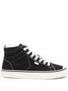 Cariuma Oca High Washed Black Canvas Contrast Thread Sneaker In Black