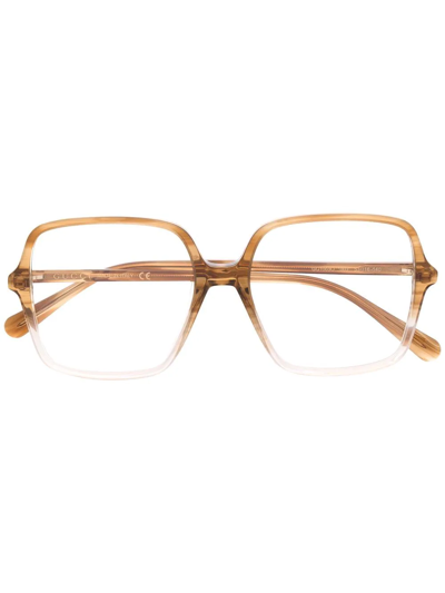 Gucci Oversize Square-frame Glasses In Gold