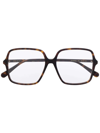 Gucci Oversize Square-frame Glasses In Brown