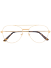 Cartier Aviator-frame Eyeglasses In Gold