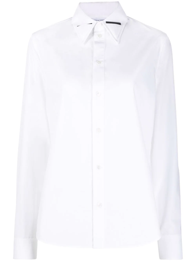 Bottega Veneta Embellished Collar Cotton Shirt In 白色