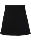 Bottega Veneta Grain De Poudre Wool Midi Skirt In 黑色