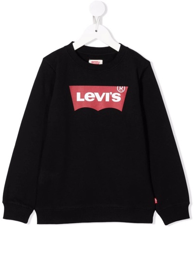 Levi's Chest-logo Crewneck Sweatshirt In Black