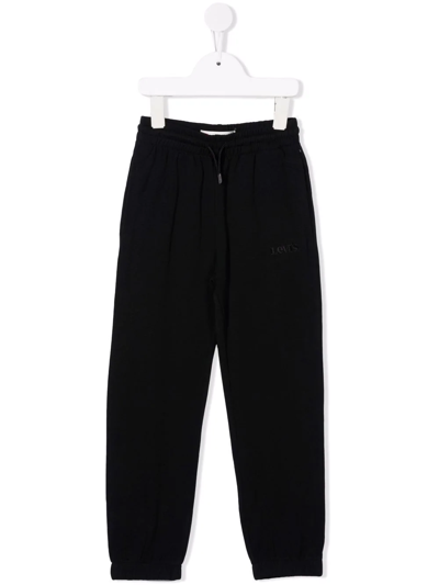 Levi's Embroidered-logo Track Trousers In Black