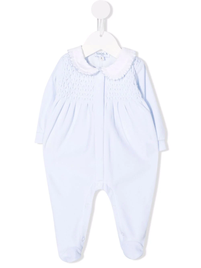 Siola Babies' Textured-detail Pajama In Blue