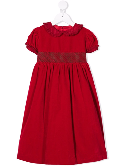 Siola Peter Pan Collar Dress In 红色