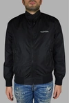 VALENTINO MEN'S LUXURY JACKET   VALENTINO GARAVANI JACKET IN BLACK NYLON WITH WHITE LOGO