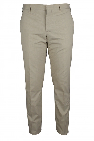 Prada Luxury Pants For Men    Light Brown Pants With Black Stripes