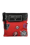 JIMMY CHOO LUXURY BAG   JIMMY CHOO MESSENGER BAG IN RED CANVAS