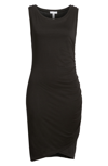 LEITH MELROSE AND MARKET LEITH RUCHED BODY-CON SLEEVELESS DRESS