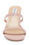 Steve Madden Issy Block Heel Slide Sandal In Pink Croc