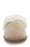 Sorel Nakiska Ii Faux Shearling Lined Slide Slipper In Omega Taupe Natural