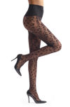 Commando Leopard-pattern Sheer Tights In Black