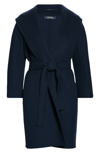 S Max Mara Messi Belted Virgin Wool Wrap Coat In Blue Primavera