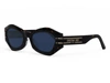 Dior Signature Havana Geometric Sunglasses In Shiny Light Blue