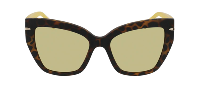 Mita Venezia 53n Cat Eye Sunglasses In Green