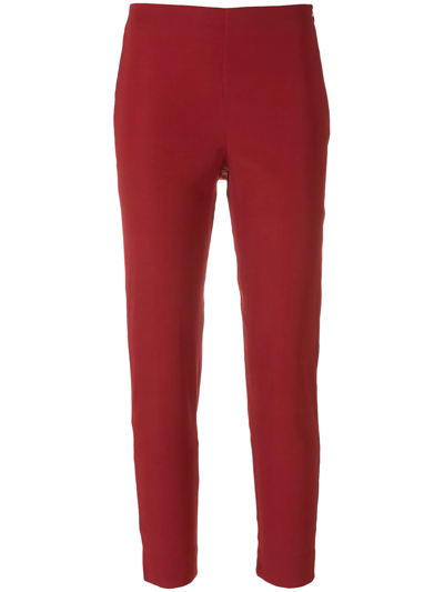 Lenny Niemeyer Premium Silk Skinny Trousers In Red
