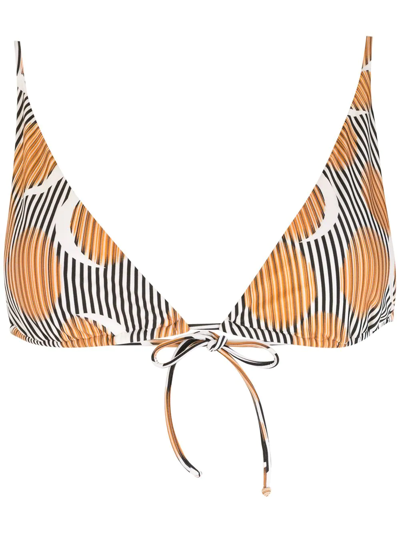 Lenny Niemeyer Eclipse Triangle Bikini Top In Orange