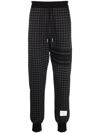THOM BROWNE HOUNDSTOOTH-CHECK TRACK PANTS