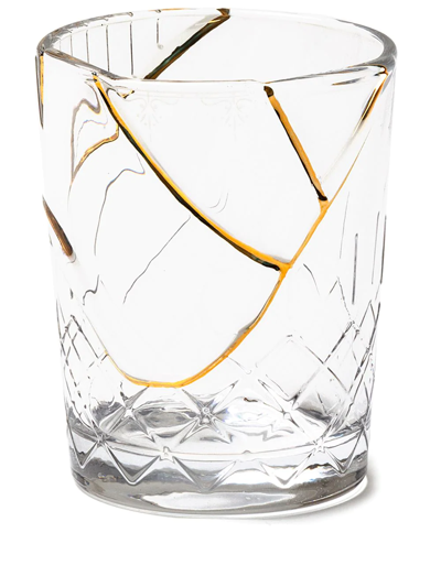 Seletti Kintsugi No. 1 Glass In Trasparent/gold