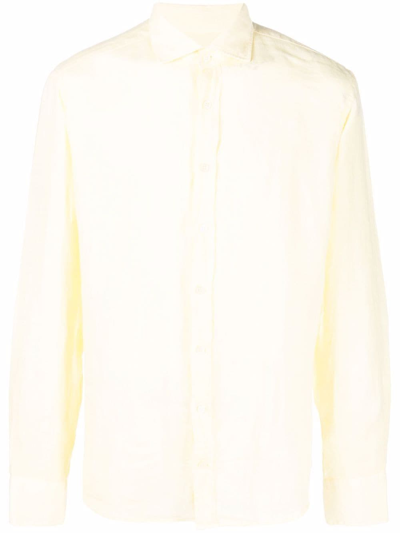 Hackett Plain Button-down Shirt In Yellow