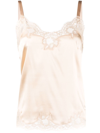 DOLCE & GABBANA LACE-TRIMMED CAMISOLE TOP