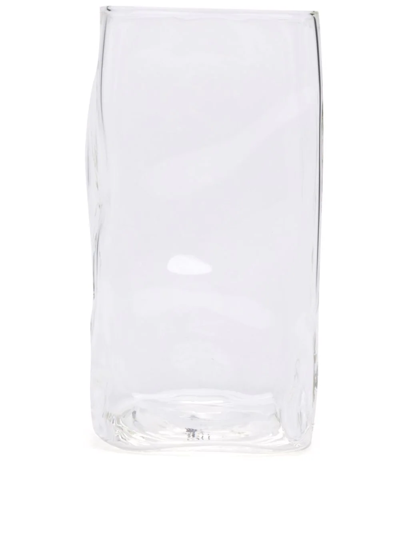 Off-white Crumple Logo Glass In White