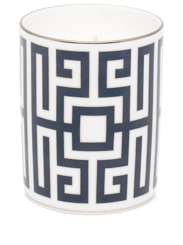 GINORI 1735 shell print candle - Blue