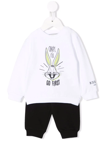 Iceberg Babies' Bugs Bunny Graphic-print Tracksuit In White