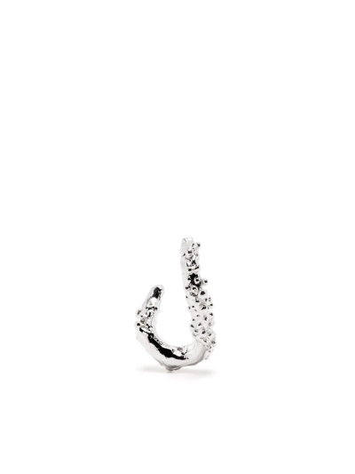 Alighieri The Rocky Terrain Hoop Earring In Silver