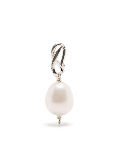 Alighieri Sterling Silver The Road Less Travelled Single Pearl Earring