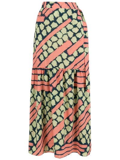 Brigitte Abstract-pattern Print Maxi Skirt In Multicolour
