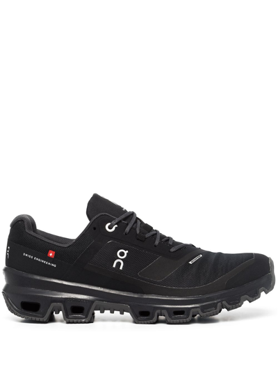 On Running Cloudventure Lace-up Sneakers In Black