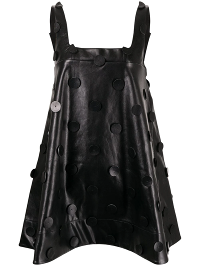 Shushu-tong Appliqué Detail Flared Mini Dress In Black