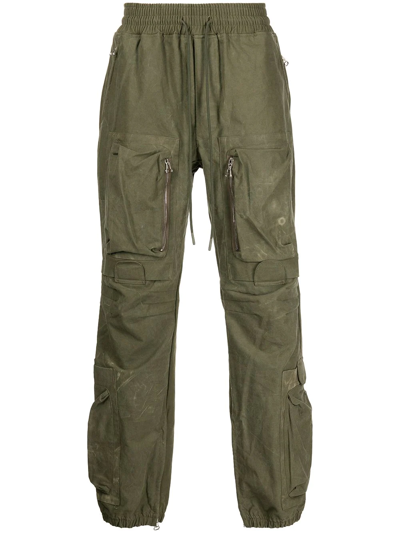 Readymade Drawstring Cargo Trousers In Green