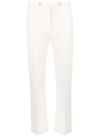 Valentino Tailored Straight-leg Trousers In White