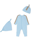 BURBERRY 三件式经典格纹边饰婴儿礼品套装