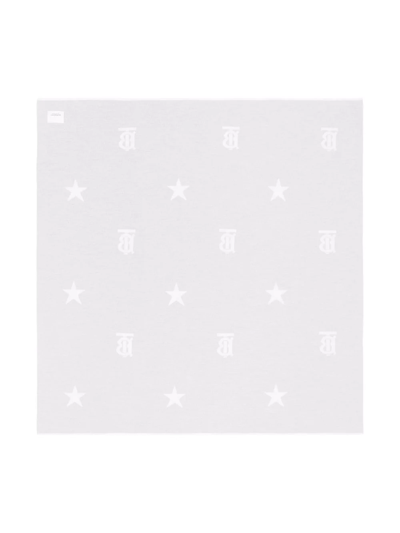 Burberry Intarsia Knit Star Blanket In Neutrals