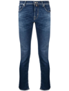 Jacob Cohen Low-rise Skinny Jeans In Blue