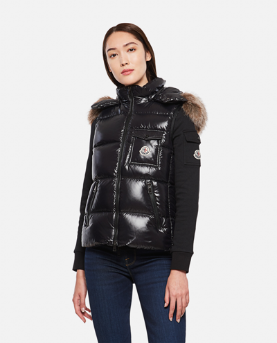 Moncler Balabio Hooded Puffer Vest In Black