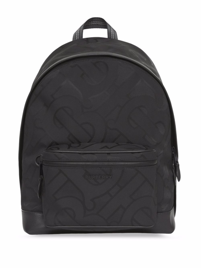 Burberry Jett Star Logo-print Recycled-polyester And Cotton Blend Backpack In Black