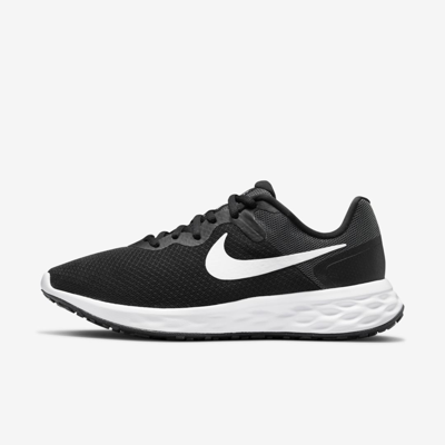 Nike Women's Revolution 6 Road Running Shoes (wide) In Black