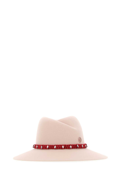 Maison Michel Virginie Wool Fedora Hat In Pink