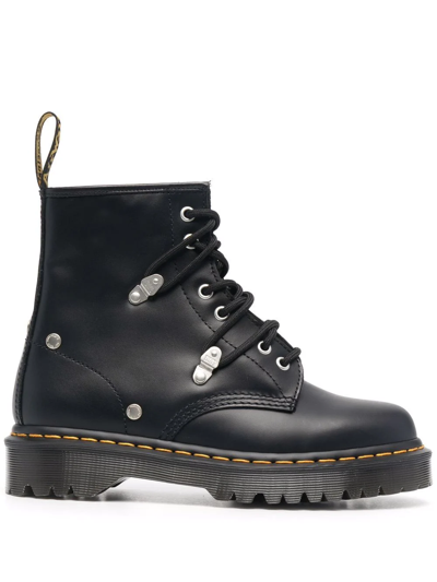 Dr. Martens' Bex Studded Lace-up Boots In Schwarz