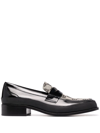 Misbhv The Brutalist Loafer Black Leather Squared Toe Loafer In Schwarz