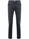 Jacob Cohen Mid-rise Slim-fit Jeans In Schwarz