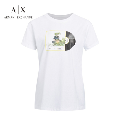 Armani Collezioni 阿玛尼armani Exchange奢侈品女装ax女士棉质t恤衫 3kytna-yj5az White-9184白色 M