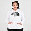 The North Face White Jersey Hoodie With Print In Black